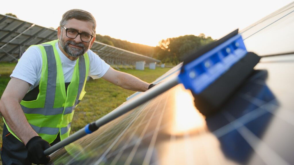 PV-Reinigung Düsseldorf - Reinigung von Solaranlagen - Wartung - Kontrolle - Photovoltaik-Reinigung